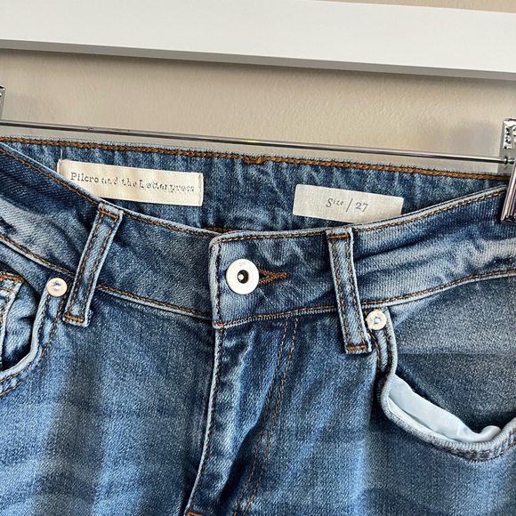 Pilcro and the Letterpress Blue Cropped Jeans with Red Trim - Picture 7 of 10